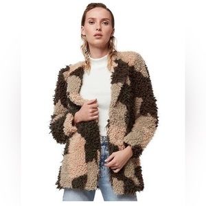 AS by DF Petra Patchwork Faux Fur Shag Jacket